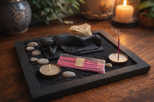 Giardino zen con buddha - giardino,