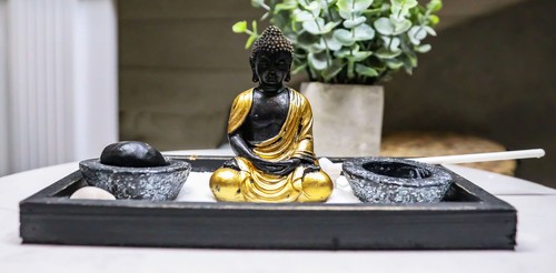 Accappatoio dorato buddha - dorato,